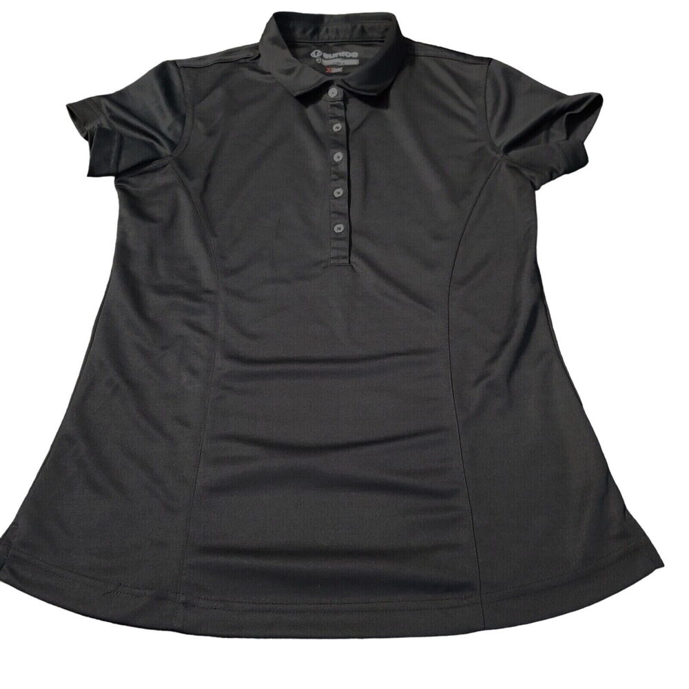 Sunice Xstatic Mens Polo Black Size Medium Polyester Blend Snap Buttons Pullover